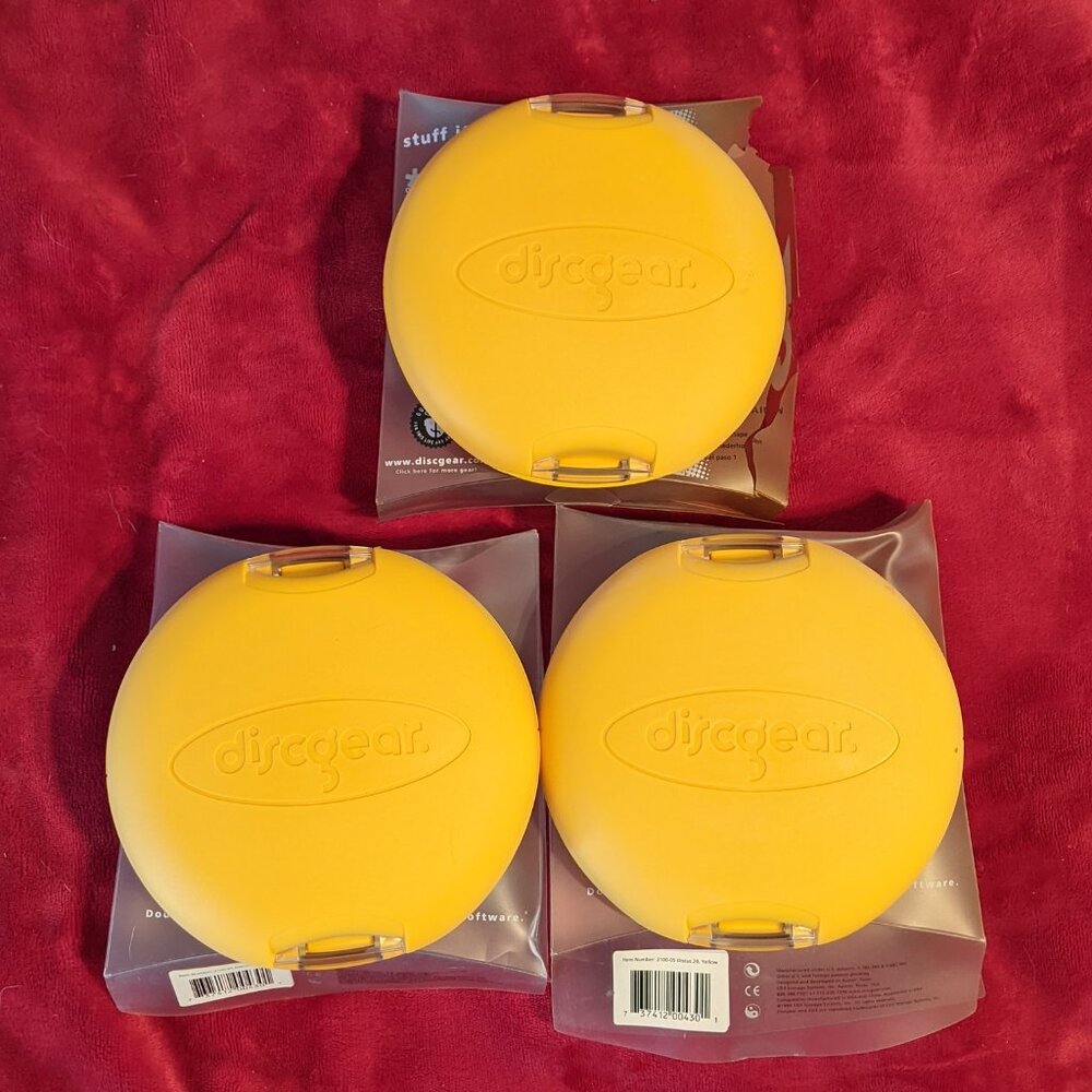 Discgear 20 CD DVD Case x3 yellow